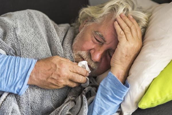 Older man, sick, winter, RSV