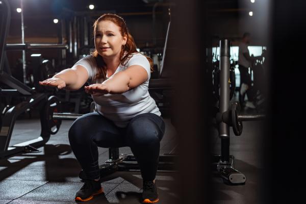 Woman working out at the gym