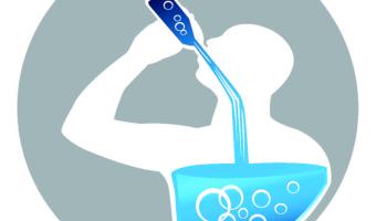 Image of person drinking fluids