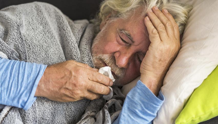Older man, sick, winter, RSV