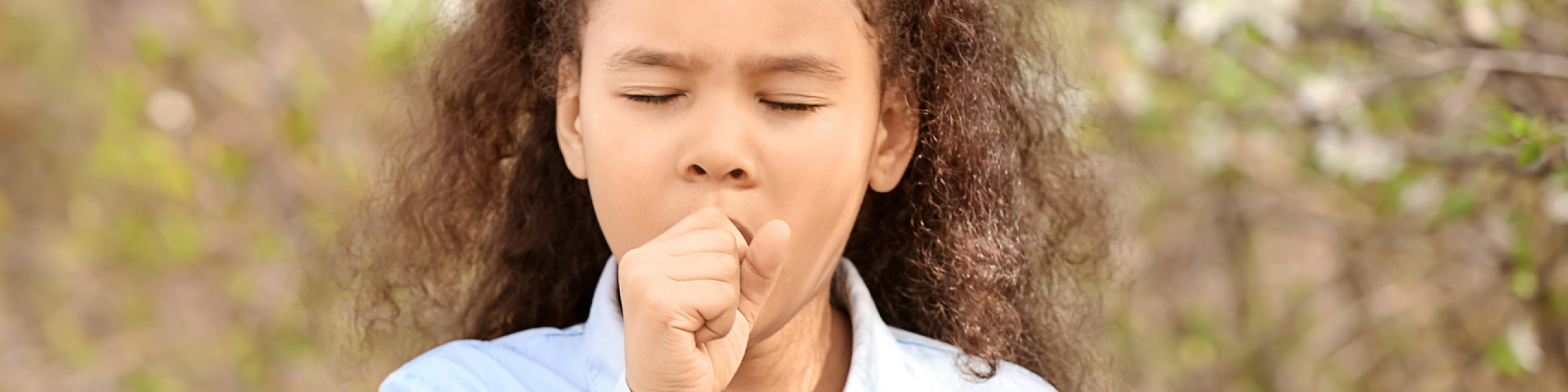 Young girl with asthma