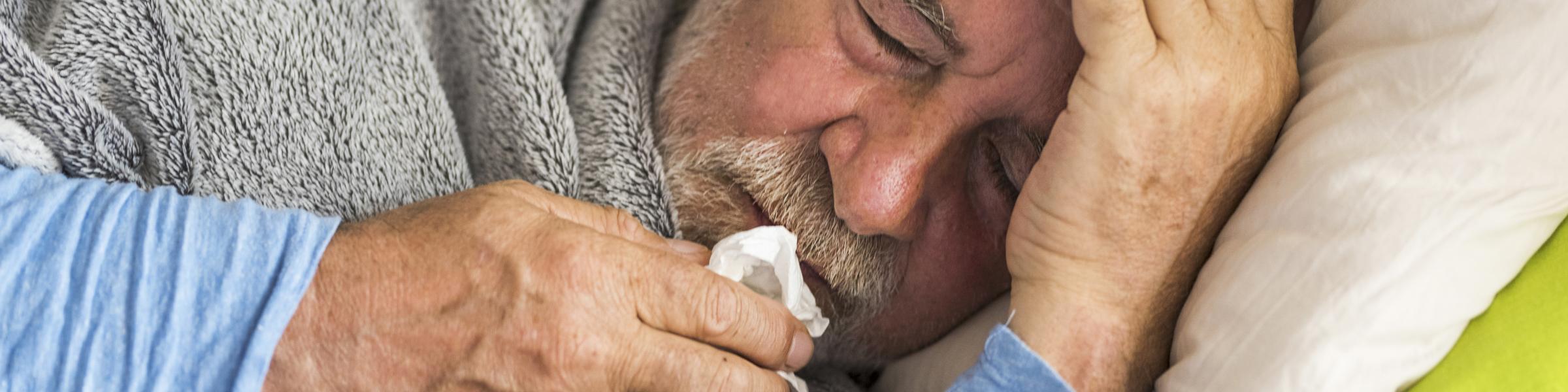 Older man, sick, winter, RSV