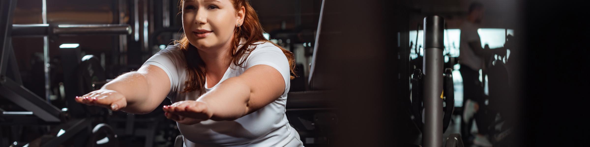 Woman working out at the gym